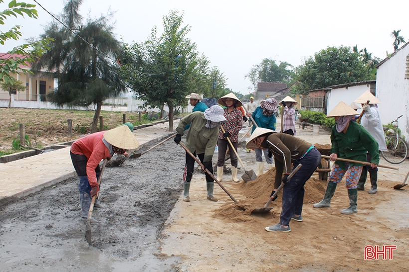 Xã phấn đấu về đích NTM nâng cao của Can Lộc đầu tư gần 18 tỷ đồng hoàn thành các tiêu chí