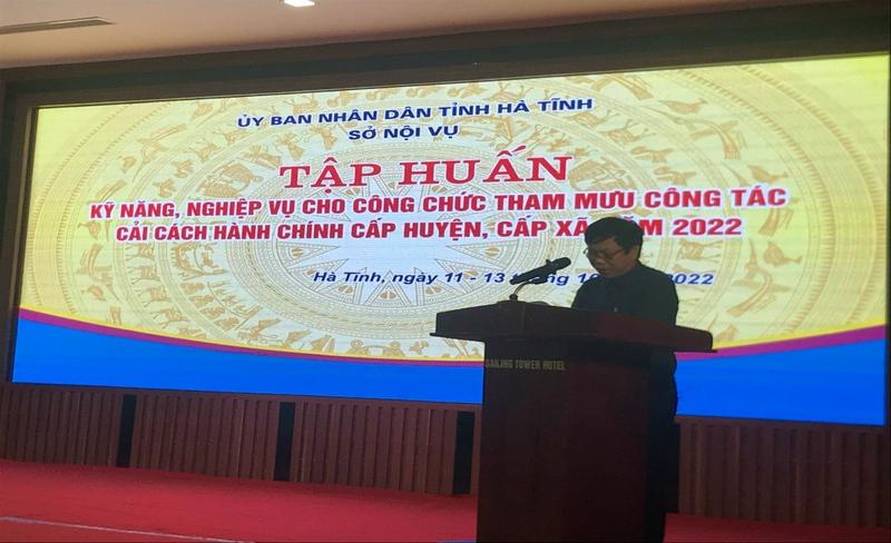 Hội nghị tập huấn nghiệp vụ trong công tác cải cách hành chính cấp huyện, xã năm 2022