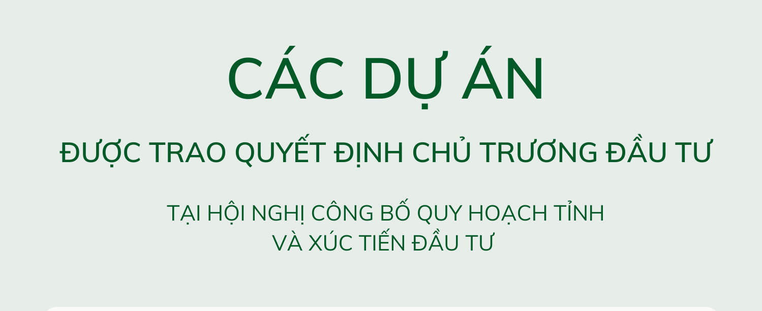 Các dự án trọng điểm tại Hà Tĩnh