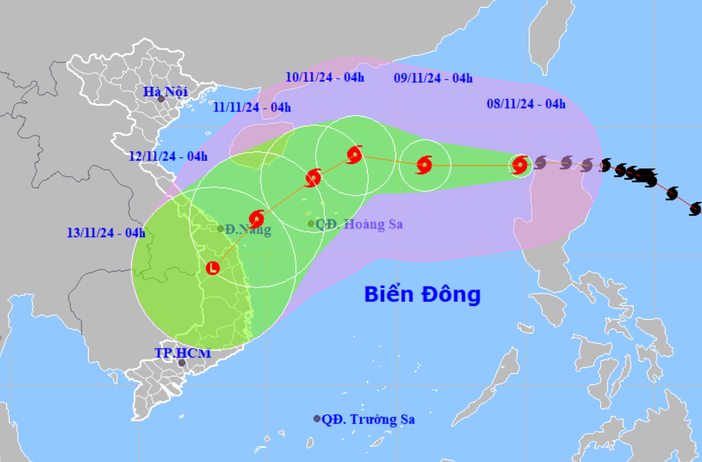 Bão số 7 vẫn duy trì gió giật cấp 17 và diễn biến khó lường